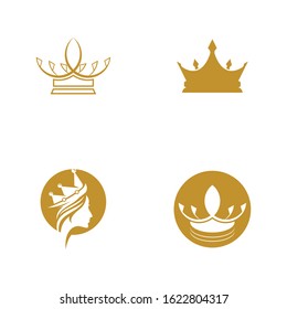 Crown Logo Template vector icon illustration design