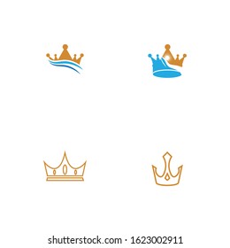  Crown Logo Template vector icon illustration design