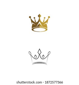 Crown Logo Template vector icon illustration design