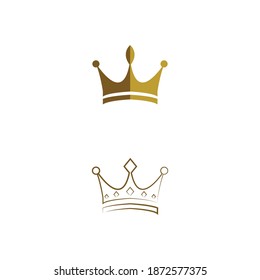 Crown Logo Template vector icon illustration design