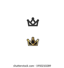 Crown Logo Template vector icon illustration design, vector icon crown, King, queen, logo design for business and corporate, succes, royal, princess