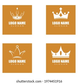Crown Logo Template vector icon illustration design