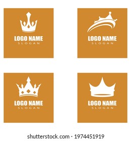 Crown Logo Template vector icon illustration design