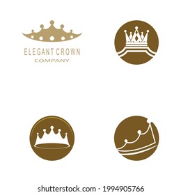 Crown Logo Template vector icon illustration design