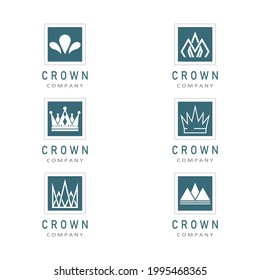 Crown Logo Template vector icon illustration design