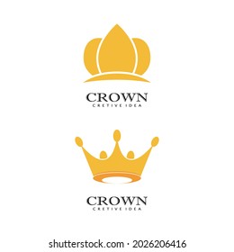Crown Logo Template vector icon illustration design