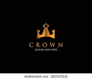 Crown Logo Template Vector Icon Illustration Design