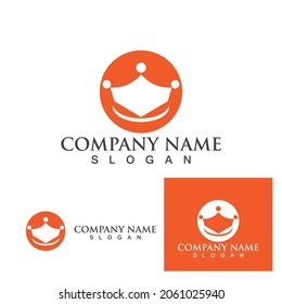 Crown Logo Template vector icon illustration design