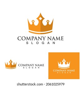 Crown Logo Template vector icon illustration design