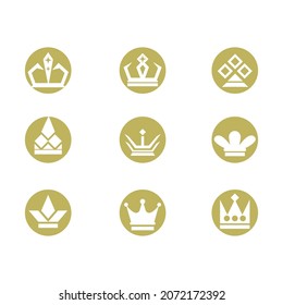 Crown Logo Template vector icon illustration design