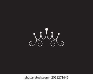 Crown Logo Template vector icon illustration design