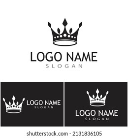 Crown Logo Template vector icon illustration design