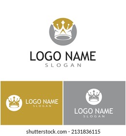 Crown Logo Template vector icon illustration design