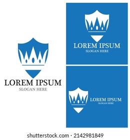 Crown Logo Template vector icon illustration design