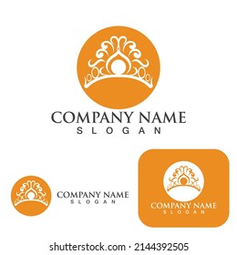 Crown Logo Template vector icon illustration design