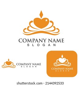 Crown Logo Template vector icon illustration design