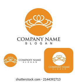 Crown Logo Template vector icon illustration design