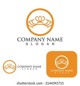 Crown Logo Template vector icon illustration design