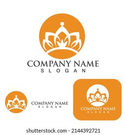 Crown Logo Template vector icon illustration design