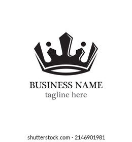 Crown logo template vector icon