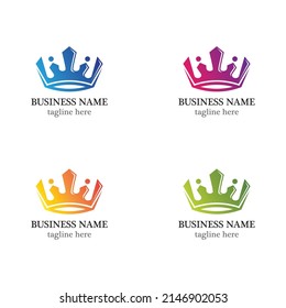 Crown logo template vector icon