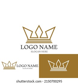 Crown Logo Template vector icon illustration design