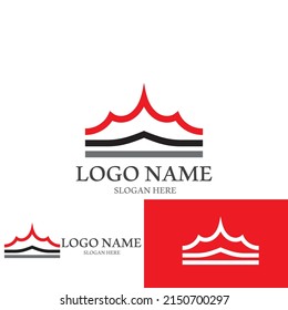 Crown Logo Template vector icon illustration design