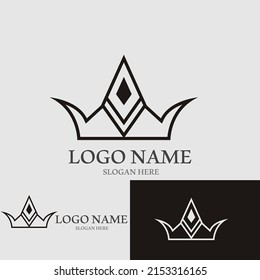 Crown Logo Template vector icon illustration design
