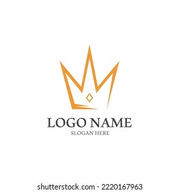 Crown Logo Template vector icon illustration design