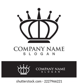 Crown logo plantilla vector icono diseño de ilustración
