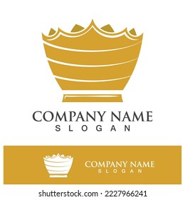 Crown logo plantilla vector icono diseño de ilustración