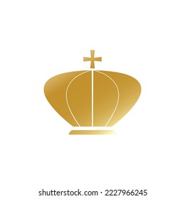 Crown logo template vector icon illustration design