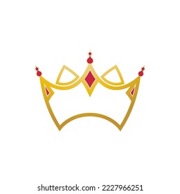 Crown logo plantilla vector icono diseño de ilustración