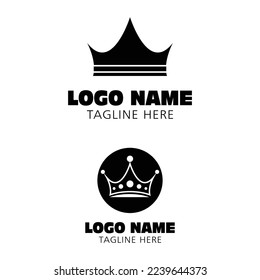 Crown Logo Template vector icon illustration design