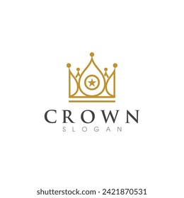 Crown Logo Template vector icon illustration design