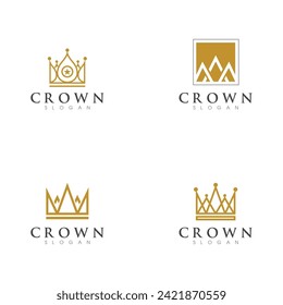 Crown Logo Template vector icon illustration design