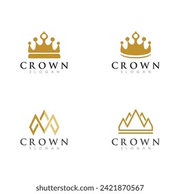 Crown Logo Template vector icon illustration design