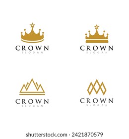 Crown Logo Template vector icon illustration design