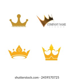 Crown Logo Template vector icon illustration design