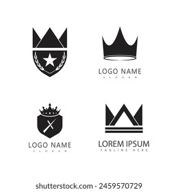 Crown Logo Template vector icon illustration design