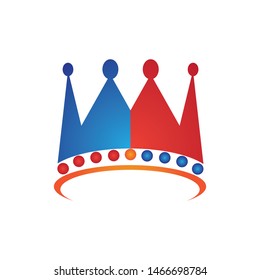 Crown logo template vector illustration