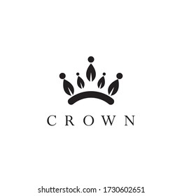 Ilustración vectorial de la plantilla de logotipo de la corona