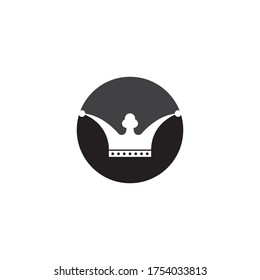 Ilustración vectorial de la plantilla de logotipo de la corona