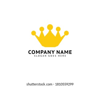 Ilustración de vectores de plantillas de logotipo de corona
