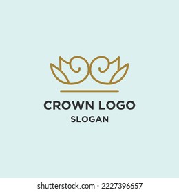 Crown logo template vector illustration design