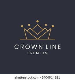 Crown logo template vector illustration design
