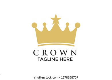 Crown Logo Vector, Creative Crown Abstract Logo Design Vector Template