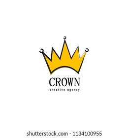 Crown logo vector. Creative agency