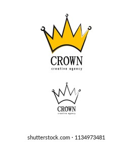 Crown logo vector. Creative agency