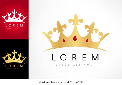 Crown logo vector.  Logo design.